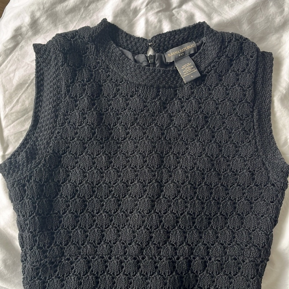 Banana Republic Lined Crochet Midi Dress Sz 4